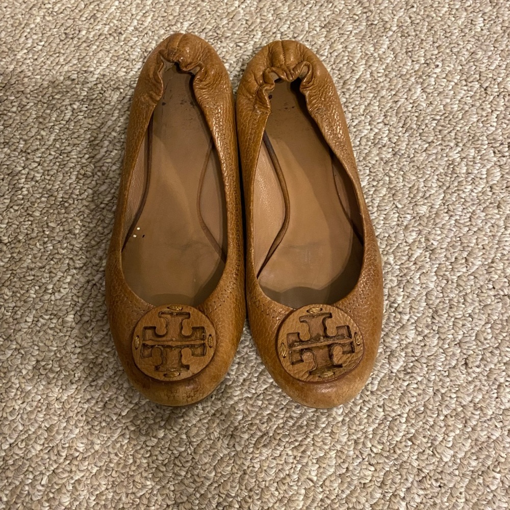 Tory Burch Minnie Leather Ballet Flats